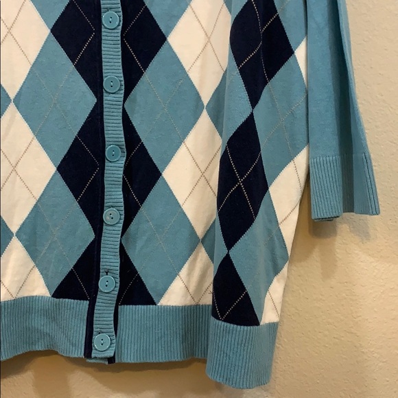 Argyle cardi, Sz 3X - Picture 5 of 7